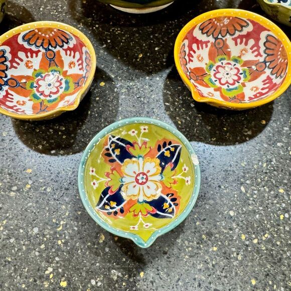 Anthropologie "CALVIA" 8" Handled Bowl and Nesting Bowls - Picture 5 of 9